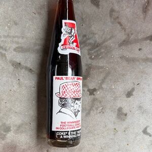 Paul 'Bear' Bryant Commemorative Coke Bottle